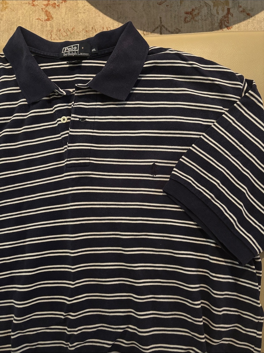 Polo by Ralph Lauren Navy and White Striped Polo
